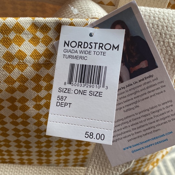 Dance Happy Tote Mustard Color (NWT) - Picture 5 of 5